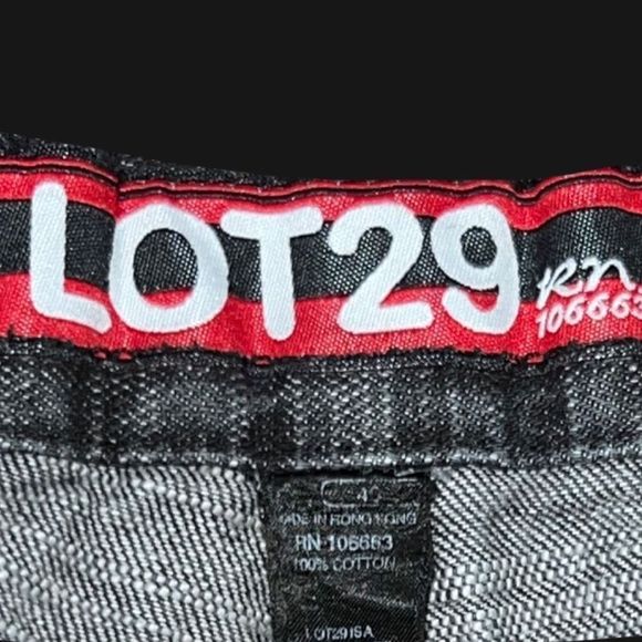 Vintage Lot 29 Black Denim Bleached Jeans Size 40x31 - Picture 6 of 6